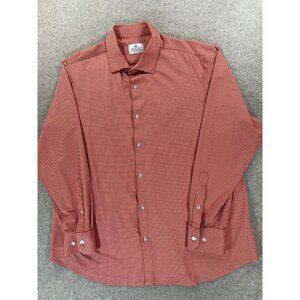 Mizzen + Main Checked Long‎ Sleeve Button Down Shirt (Men's XXL) Red
